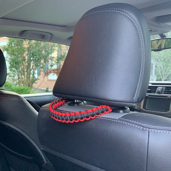 Black and red paracord grab handles - Picture 2 of 5